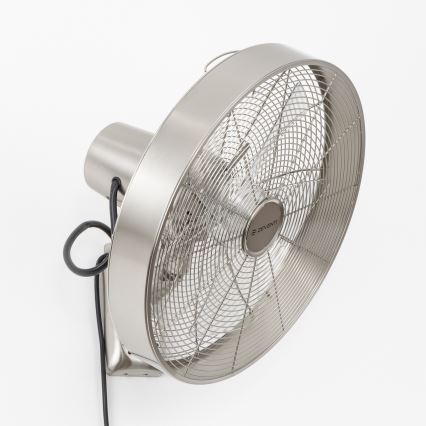 ZEVENTI - Wentylator ścienny FREEZE 50W/230V śr. 40 cm matowy chrom + pilot zdalnego sterowania