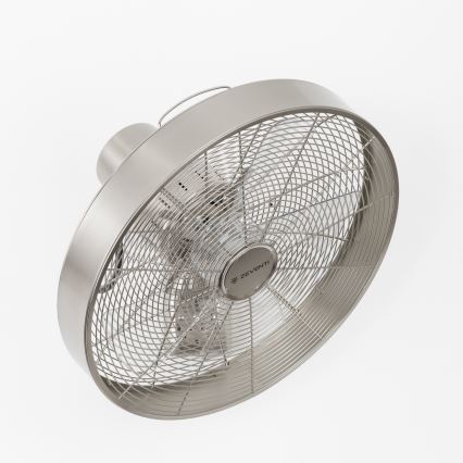 ZEVENTI - Wentylator ścienny FREEZE 50W/230V śr. 40 cm matowy chrom + pilot zdalnego sterowania