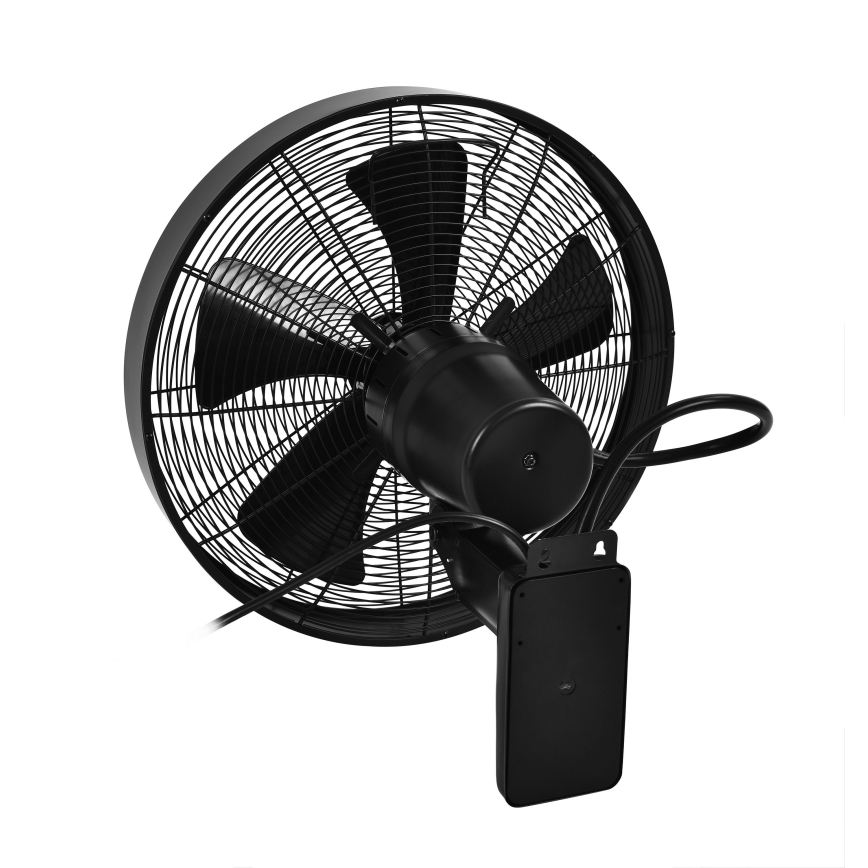 ZEVENTI - Wentylator ścienny FREEZE 50W/230V śr. 40 cm czarny + pilot zdalnego sterowania