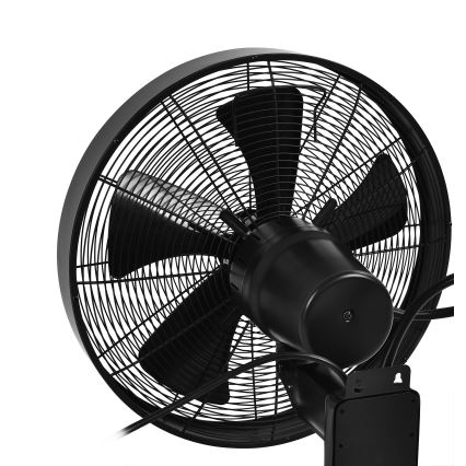 ZEVENTI - Wentylator ścienny FREEZE 50W/230V śr. 40 cm czarny + pilot zdalnego sterowania