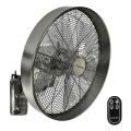 ZEVENTI - Wentylator ścienny FREEZE 50W/230V śr. 40 cm matowy chrom + pilot zdalnego sterowania