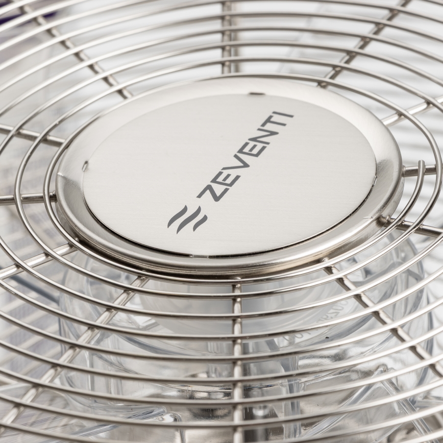 ZEVENTI - Wentylator ścienny FREEZE 50 W/230 V Ø 45 cm matowy chrom + zdalne sterowanie