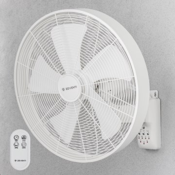 ZEVENTI - Wentylator ścienny FREEZE 50W/230V Ø 45 cm biały + zdalne sterowanie