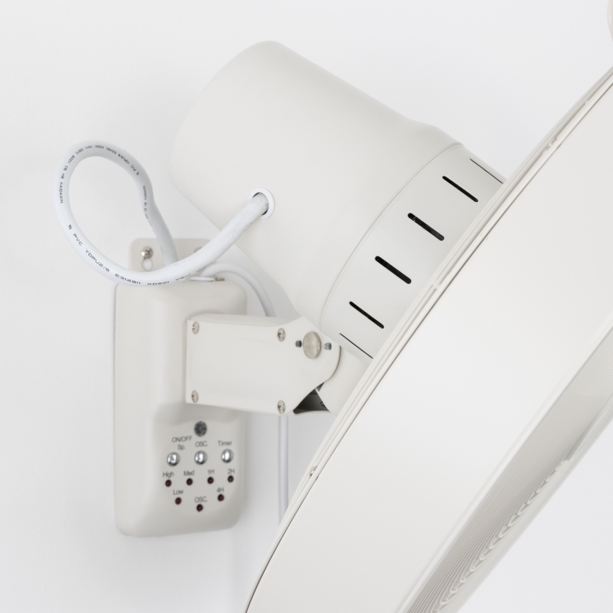 ZEVENTI - Wentylator ścienny FREEZE 50W/230V Ø 45 cm biały + zdalne sterowanie