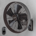 ZEVENTI - Wentylator ścienny FREEZE 50W/230V Ø 45 cm czarny/brązowy + zdalne sterowanie