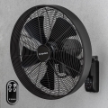 ZEVENTI - Wentylator ścienny FREEZE 50W/230V Ø 45 cm czarny + pilot zdalnego sterowania