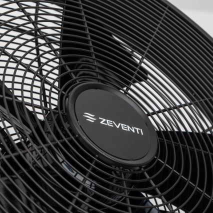 ZEVENTI - Wentylator ścienny FREEZE 50W/230V Ø 45 cm czarny + pilot zdalnego sterowania