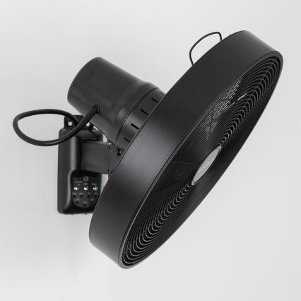 ZEVENTI - Wentylator ścienny FREEZE 50W/230V Ø 45 cm czarny + pilot zdalnego sterowania