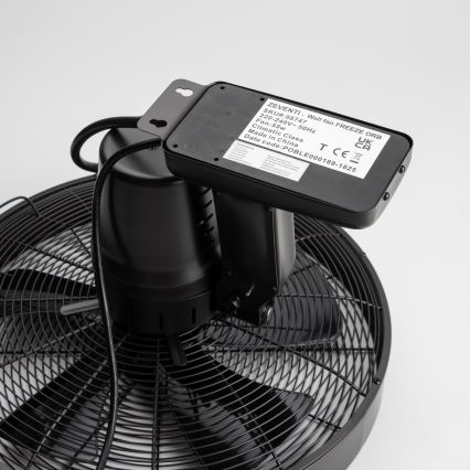 ZEVENTI - Wentylator ścienny FREEZE 50W/230V Ø 45 cm czarny + pilot zdalnego sterowania