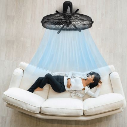 ZEVENTI - Wentylator stojący 40 W/230 V, śr. 40 cm, czarny