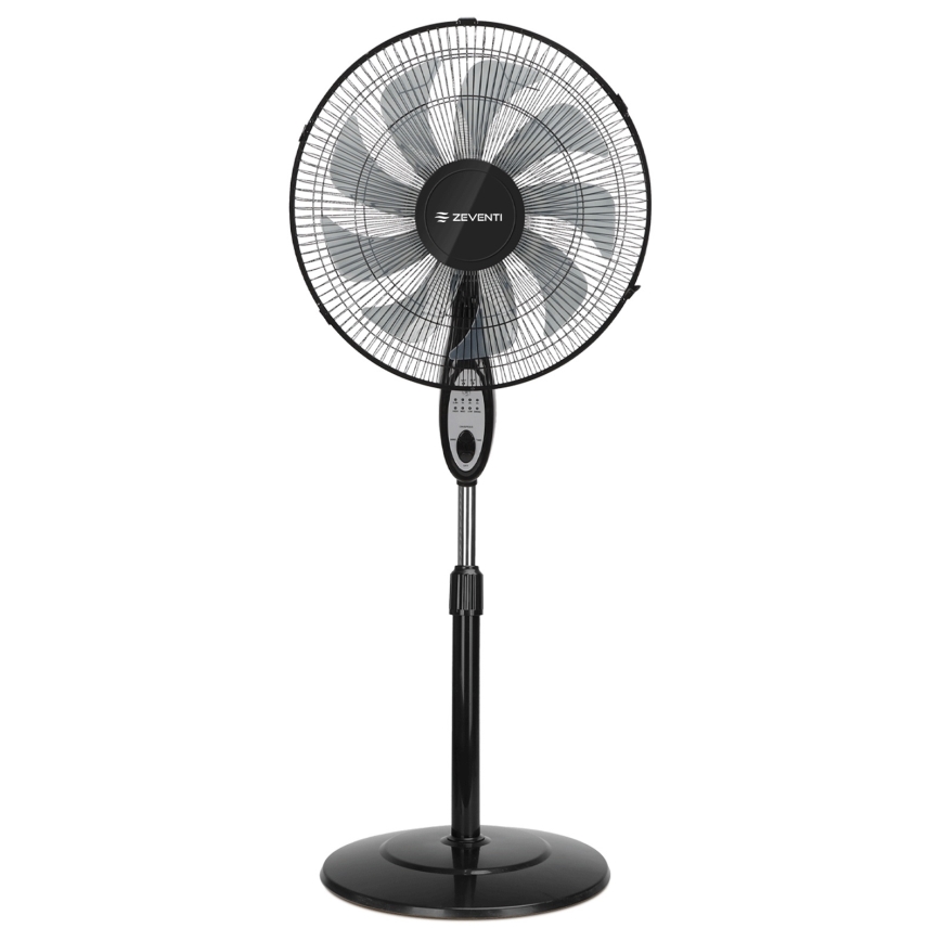 ZEVENTI - Wentylator stojący FLOW 55W/230V 130 cm czarny + pilot zdalnego sterowania