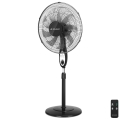 ZEVENTI - Wentylator stojący FLOW 55W/230V 130 cm czarny + pilot zdalnego sterowania