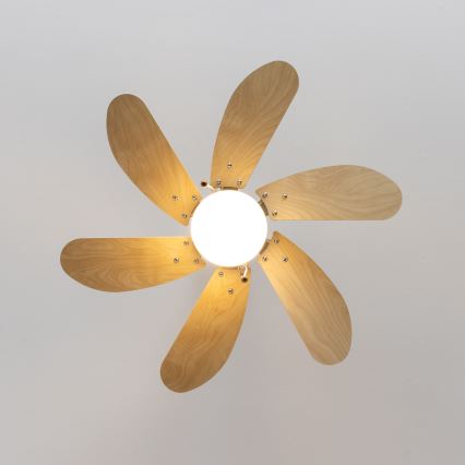 ZEVENTI - Wentylator sufitowy FAMARA 1xE14/60W/230V beżowy