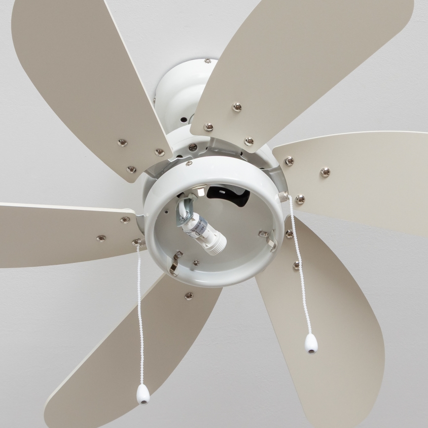 ZEVENTI - Wentylator sufitowy FAMARA 1xE14/60W/230V biały