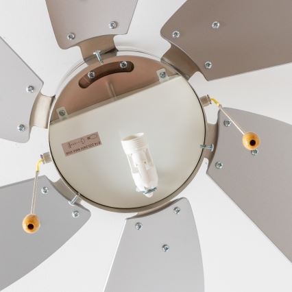 ZEVENTI - Wentylator sufitowy FAMARA 1xE14/60W/230V szary