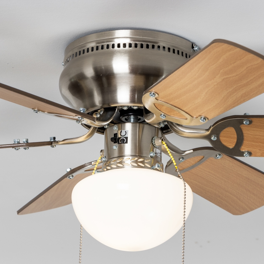 ZEVENTI - Wentylator sufitowy GALDANA 1xE27/60W/230V brązowy/beżowy