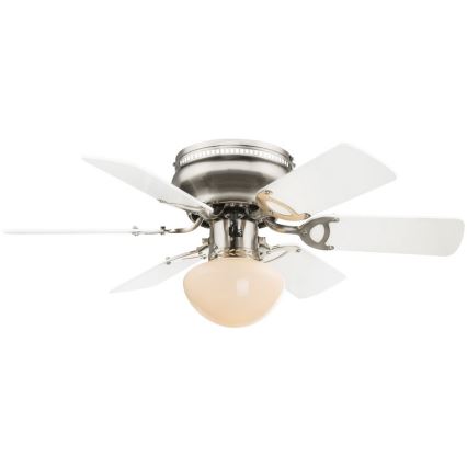 ZEVENTI - Wentylator sufitowy GALDANA 1xE27/60W/230V szary/biały