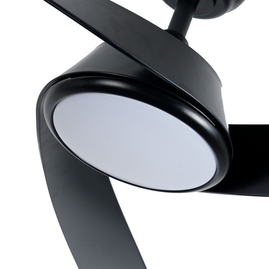 ZEVENTI - LED ściemnialny wentylator sufitowy AERYS LED/24W/230V 3000/4000/6000K Wi‑Fi Tuya czarny + pilot zdalnego sterowania