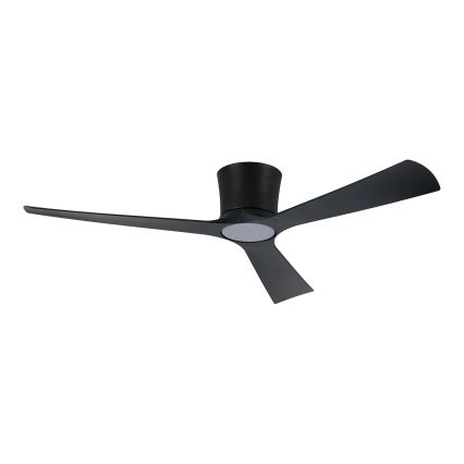 ZEVENTI - LED ściemnialny sufitowy wentylator AUREX LED/24W/230V 3000/4000/6000K Wi-Fi Tuya czarny + zdalne sterowanie