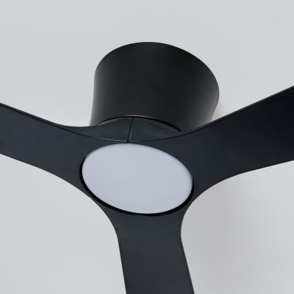 ZEVENTI - LED ściemnialny sufitowy wentylator AUREX LED/24W/230V 3000/4000/6000K Wi-Fi Tuya czarny + zdalne sterowanie