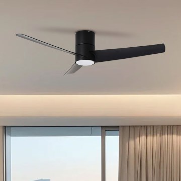 ZEVENTI - Wentylator sufitowy LED BARROSA LED/18W/230V 3000/4000/6000K Wi-Fi Tuya czarny + zdalne sterowanie