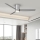 ZEVENTI - Wentylator sufitowy LED BARROSA LED/18W/230V 3000/4000/6000K Wi-Fi Tuya matowy chrom + zdalne sterowanie