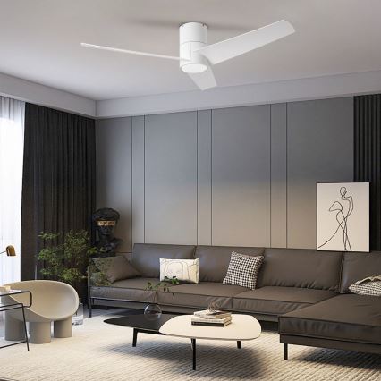 ZEVENTI - Wentylator sufitowy LED BARROSA LED/18W/230V 3000/4000/6000K Wi-Fi Tuya biały + zdalne sterowanie