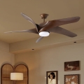 ZEVENTI - Wentylator sufitowy LED LUCCA LED/18W/230V 3000-6000K Wi-Fi Tuya brązowy + pilot zdalnego sterowania