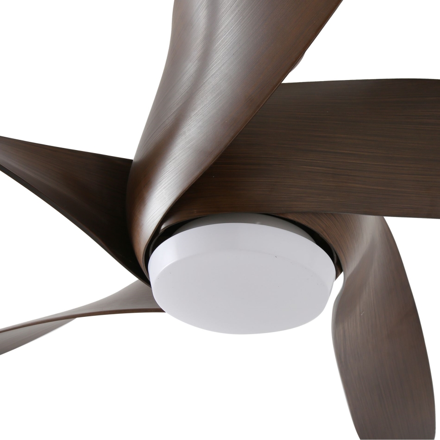 ZEVENTI - LED Ściemnialny wentylator sufitowy LUCCA LED/18W/230V 3000-6000K Wi-Fi Tuya brązowy + zdalne sterowanie