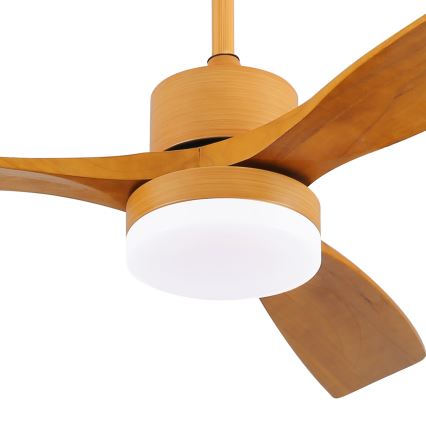 ZEVENTI - LED Ściemnialny wentylator sufitowy MARE LED/24W/230V 3000-6000K Wi-Fi Tuya dąb + zdalne sterowanie