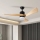 ZEVENTI - Wentylator sufitowy LED NATURITO LED/18W/230V 3000-6000K Wi-Fi Tuya czarny/dąb + zdalne sterowanie