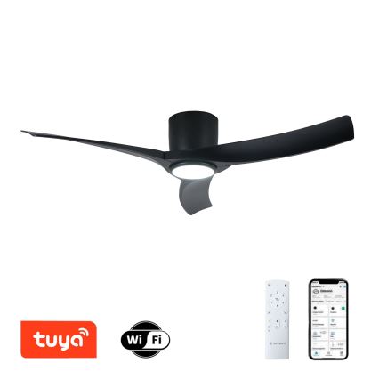 ZEVENTI - LED ściemnialny wentylator sufitowy ORBITO LED/24W/230V 3000/4000/6000K Wi-Fi Tuya czarny + pilot zdalnego sterowania