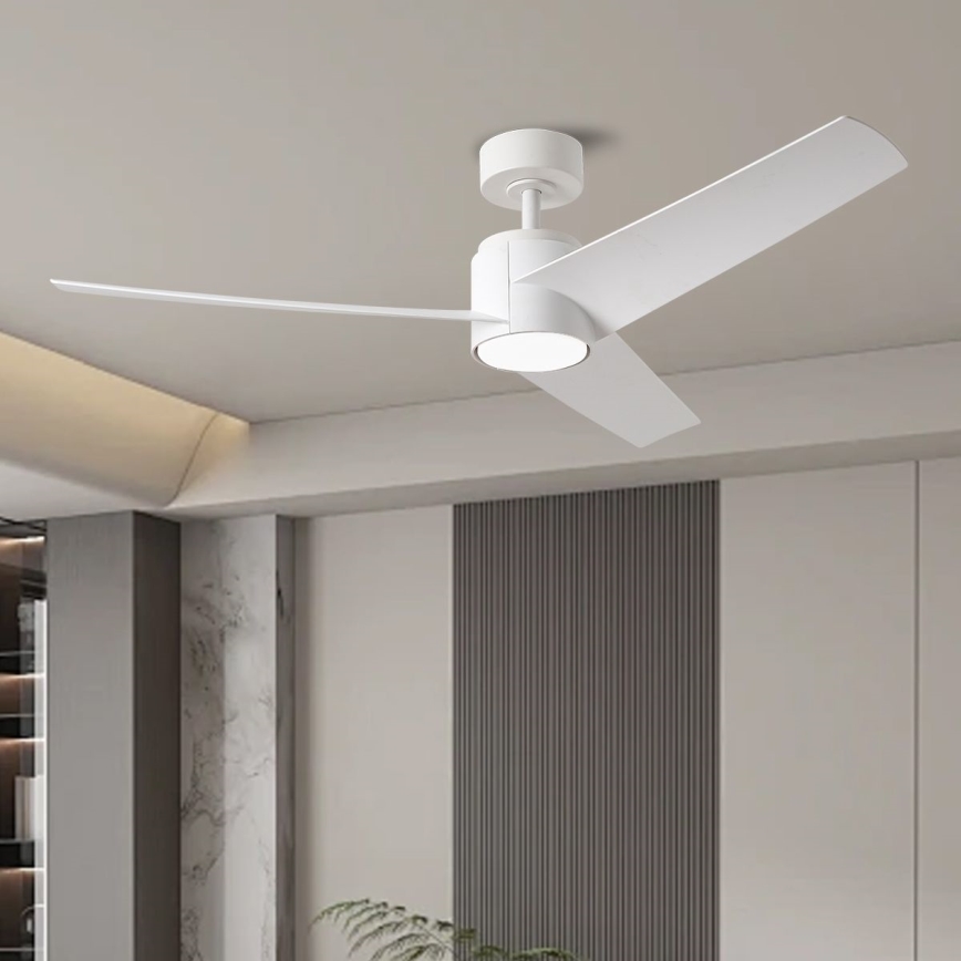 ZEVENTI - Wentylator sufitowy LED ORVIETO LED/18W/230V 3000-6000K Wi-Fi Tuya biały + zdalne sterowanie