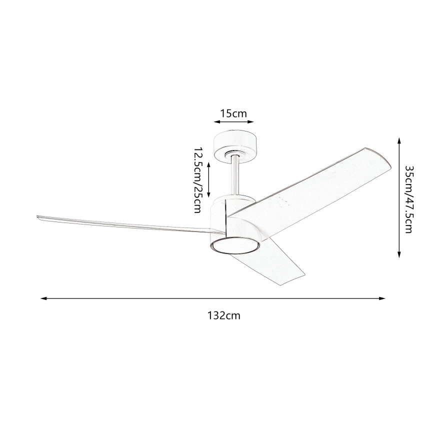 ZEVENTI - LED Ściemnialny wentylator sufitowy ORVIETO LED/18W/230V 3000-6000K Wi-Fi Tuya czarny + zdalne sterowanie
