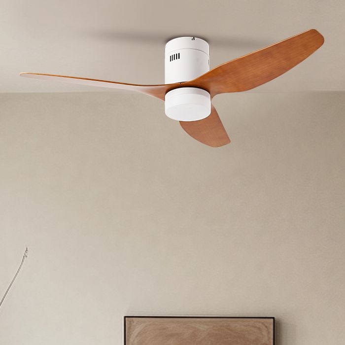 ZEVENTI - Wentylator sufitowy LED PADUA LED/18W/230V 3000-6000K Wi-Fi Tuya biały/brązowy + zdalne sterowanie