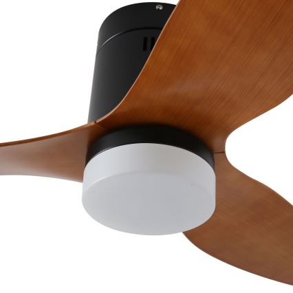 ZEVENTI - LED Ściemnialny wentylator sufitowy PADUA LED/18W/230V 3000-6000K Wi-Fi Tuya czarny/brązowy + zdalne sterowanie