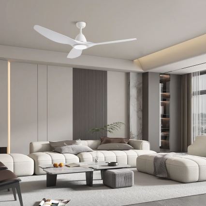 ZEVENTI - LED Ściemnialny wentylator sufitowy URBINO LED/20W/230V 3000-6000K Wi-Fi Tuya biały + zdalne sterowanie