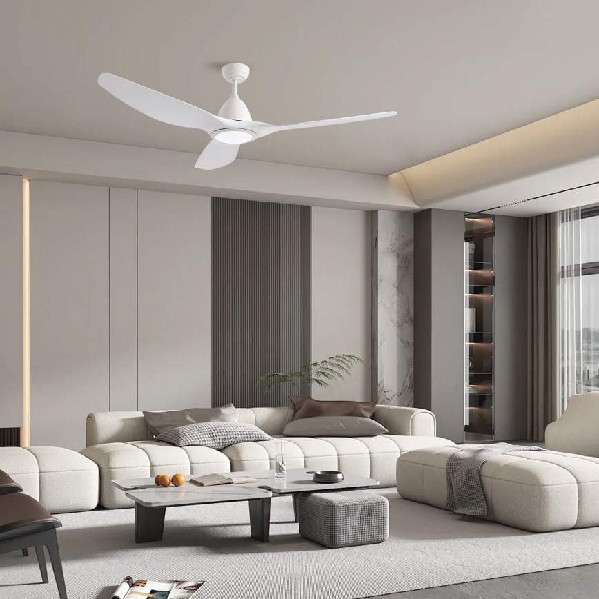 ZEVENTI - LED Ściemnialny wentylator sufitowy URBINO LED/20W/230V 3000-6000K Wi-Fi Tuya biały + zdalne sterowanie