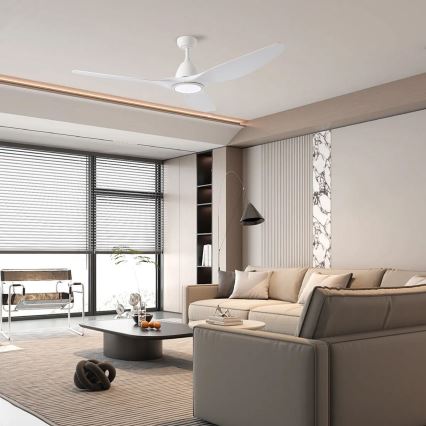 ZEVENTI - LED Ściemnialny wentylator sufitowy URBINO LED/20W/230V 3000-6000K Wi-Fi Tuya biały + zdalne sterowanie