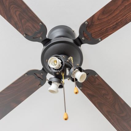 ZEVENTI - Wentylator sufitowy ZURRIOLA 3xE27/60W/230V brązowy