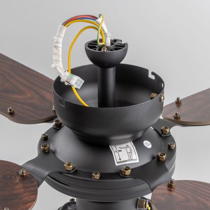 ZEVENTI - Wentylator sufitowy ZURRIOLA 3xE27/60W/230V brązowy