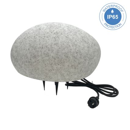 Zewnętrzna dekoracyjna lampa LUMISTONE, 1xE27/15W/230V, IP65, śr. 38 cm