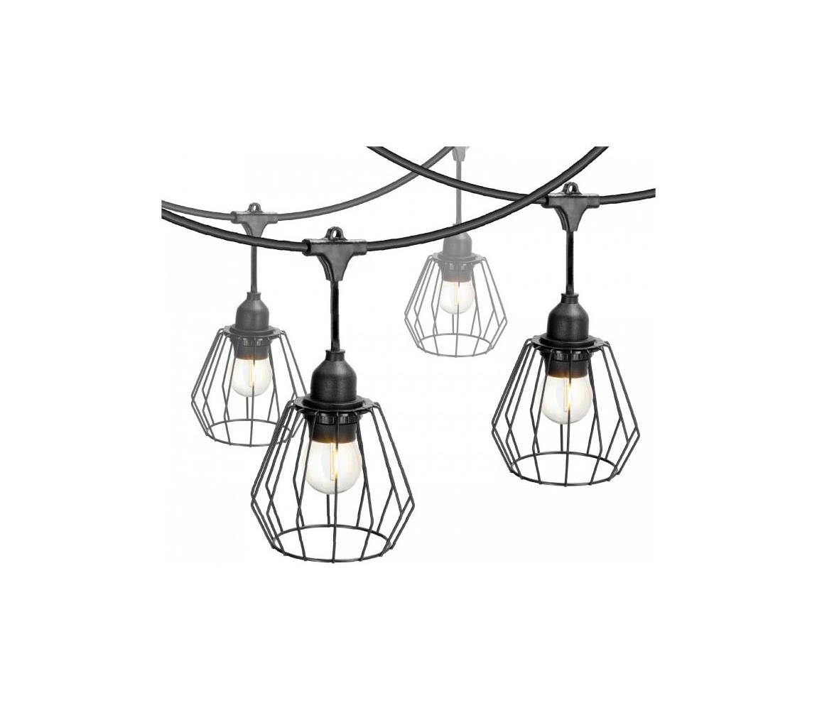 Zewnętrzna girlanda dekoracyjna CRETE 20xE27/230V, 25 m, IP44