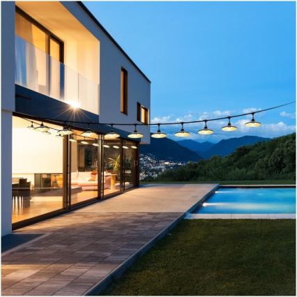 Zewnętrzna girlanda dekoracyjna CRETE 20xE27/230V 25m IP44