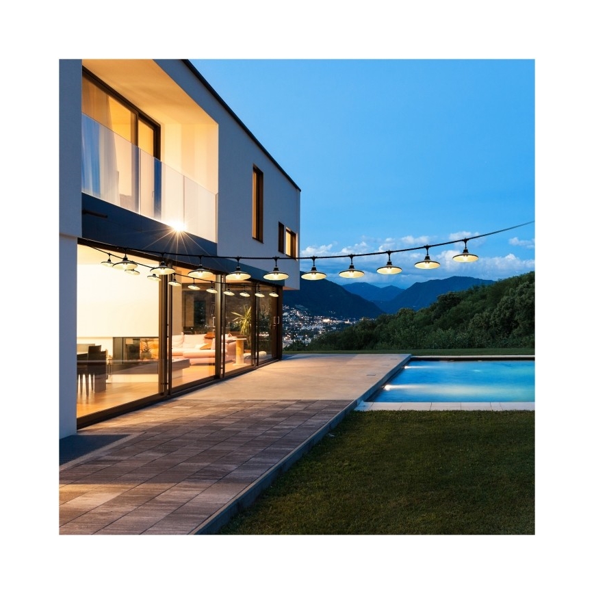 Zewnętrzna girlanda dekoracyjna CRETE 20xE27/230V 25m IP44