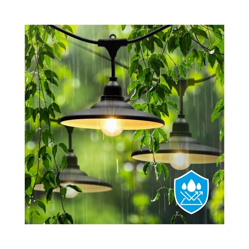 Zewnętrzna girlanda dekoracyjna CRETE 20xE27/230V 25m IP44