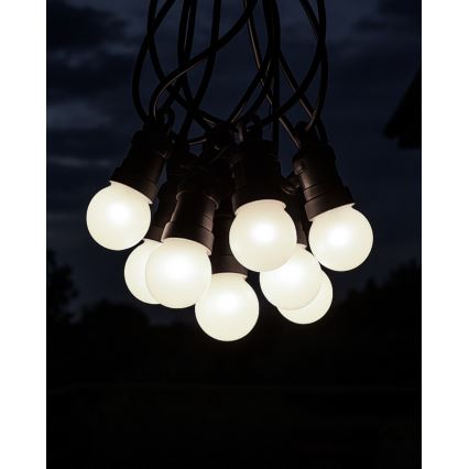 Zewnętrzna girlanda dekoracyjna LED 10×LED/0,36W/230V 4,5 m IP44 czarna