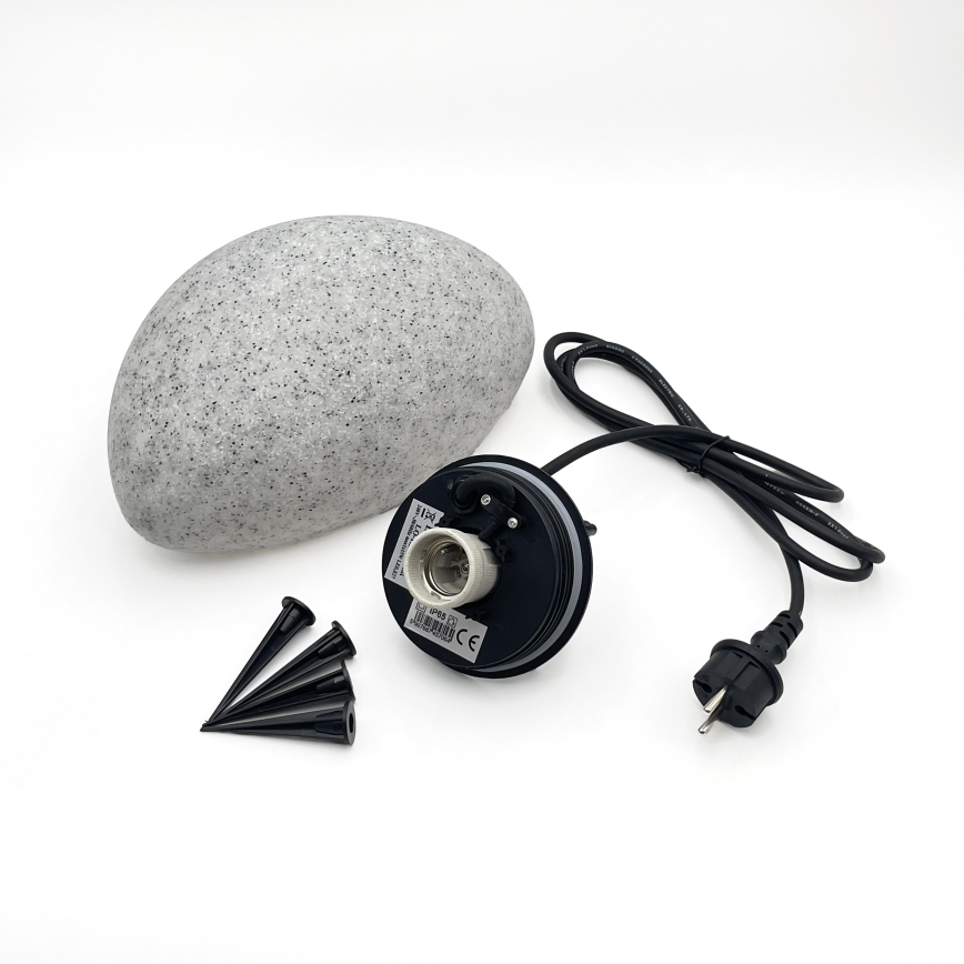 Zewnętrzna lampa dekoracyjna LUMISTONE 1xE27/15W/230V IP65 śr. 26,5 cm