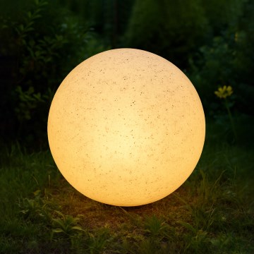 Zewnętrzna lampa dekoracyjna LUMISTONE 1xE27/15W/230V IP65 śr. 28 cm