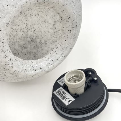 Zewnętrzna lampa dekoracyjna LUMISTONE 1xE27/15W/230V IP65 śr. 28 cm